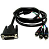 DVI M (24+1)-3xCINCH M. kabel 3m - pozlačeni kont.